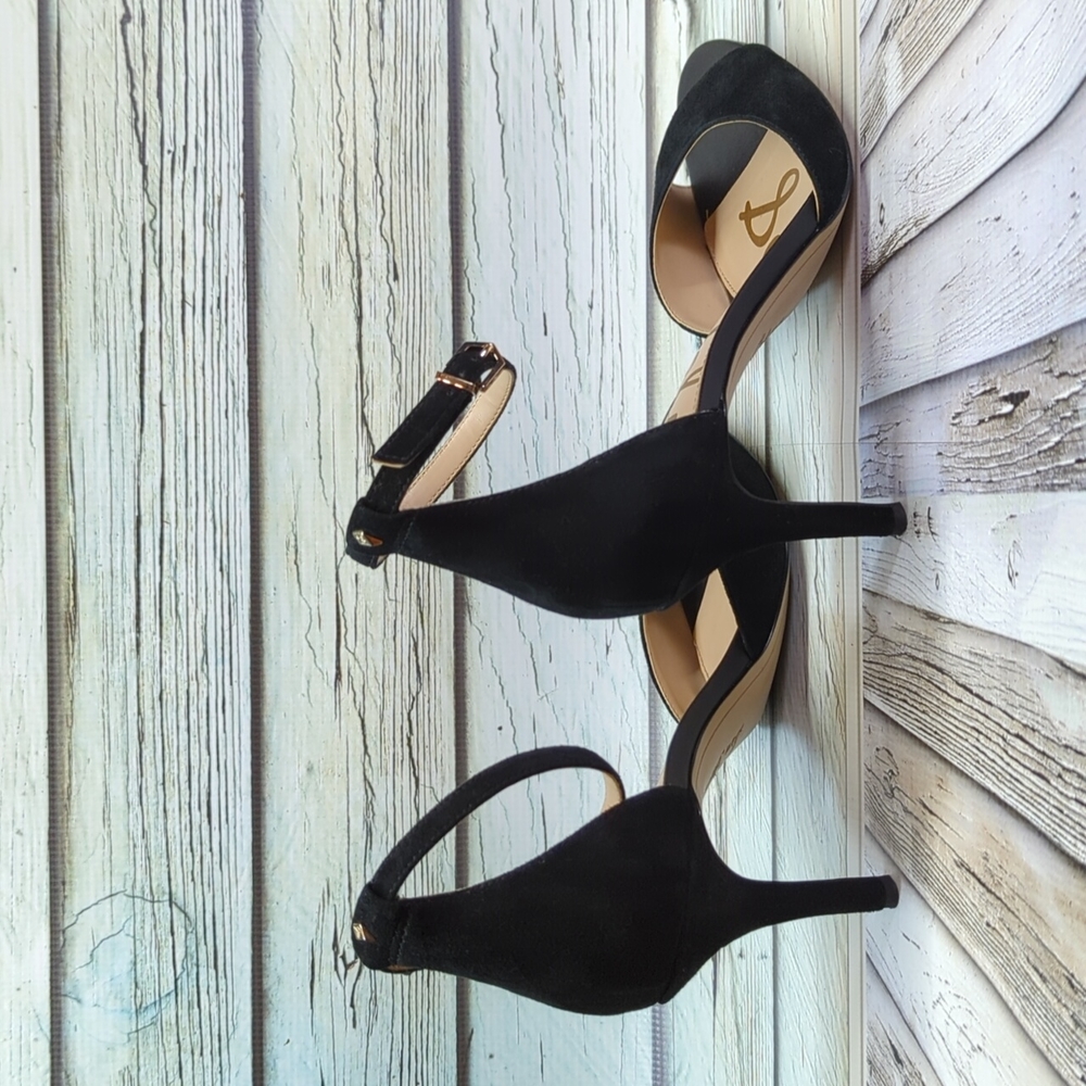 Sam Edelman Porchia Black Suede Heels - Picture 6 of 9